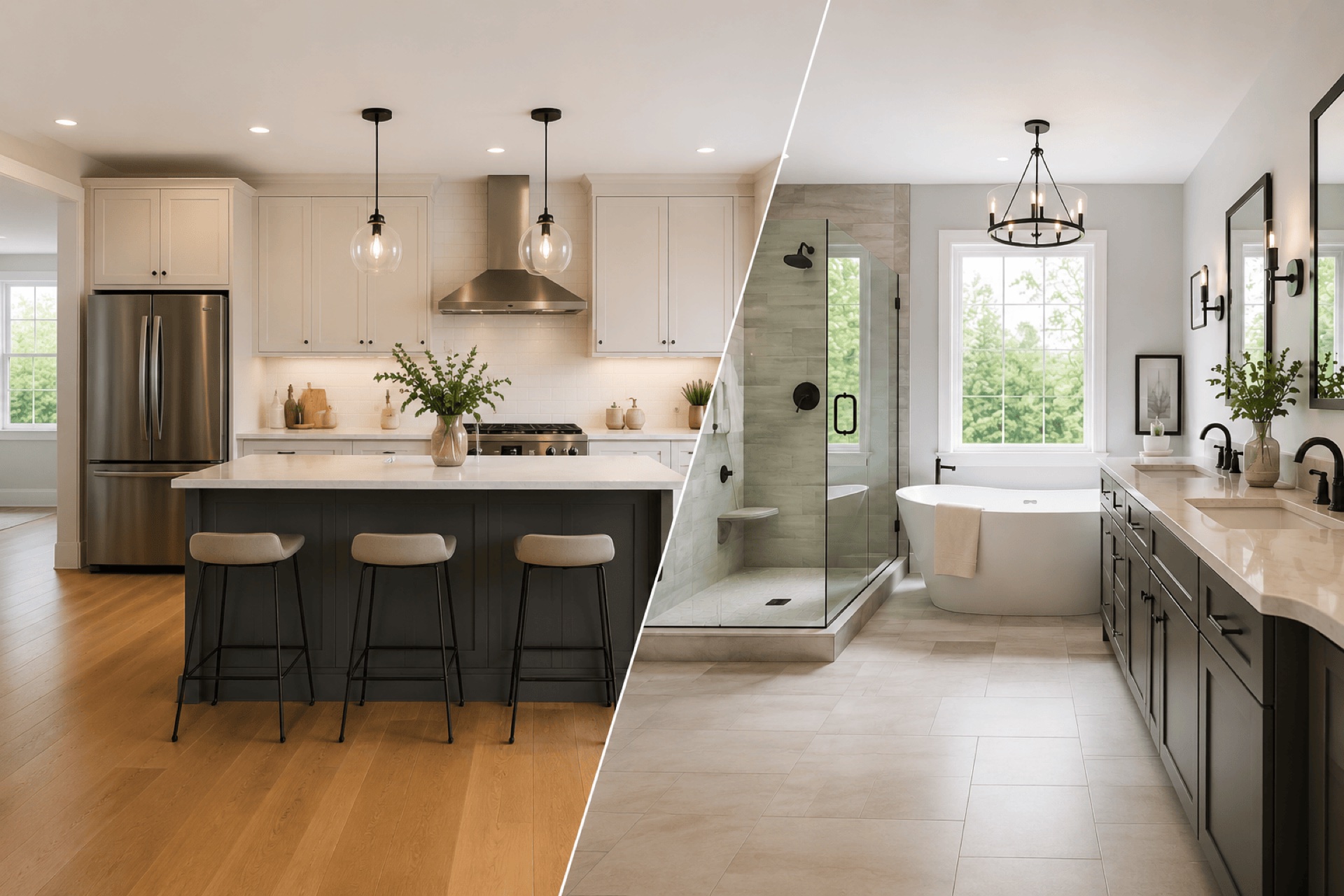 Bathroom remodeling project by Streamline Home Improvement, serving Northville, MI