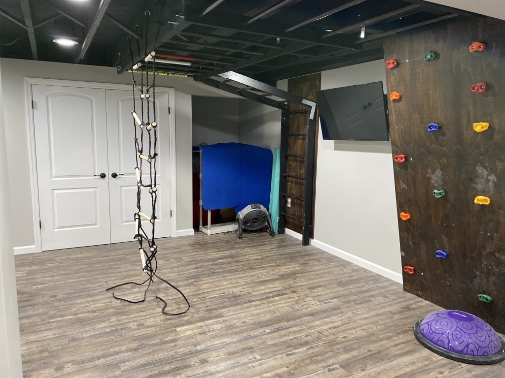 Basement remodel contractor near Northville with kids workout space